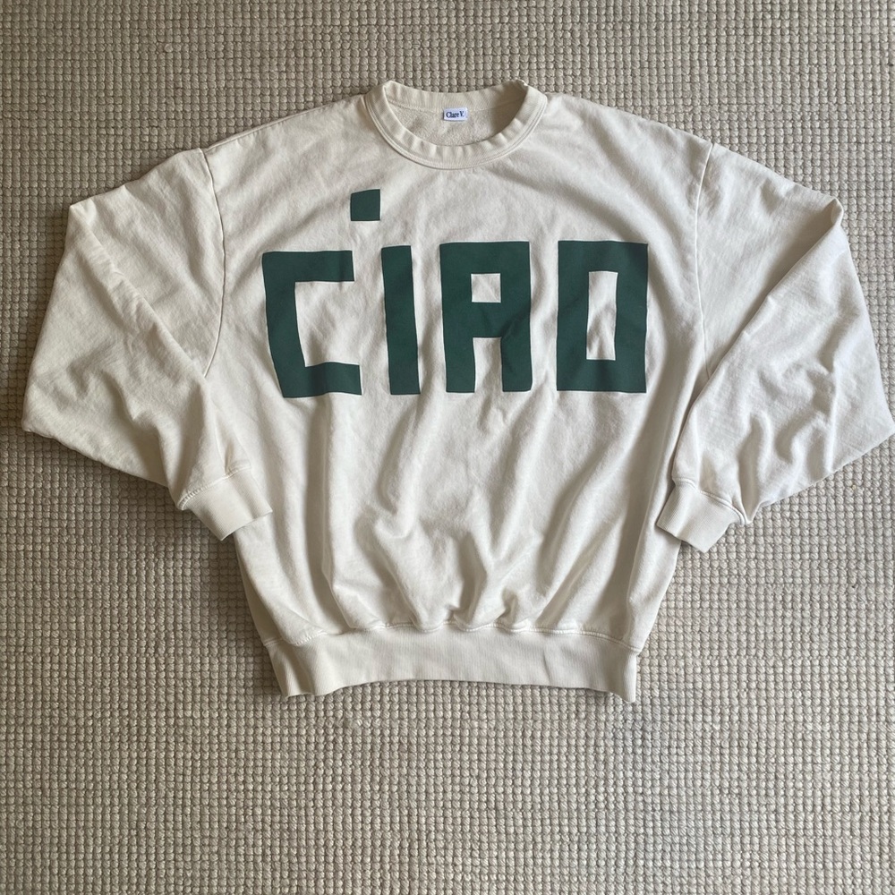 Clare V. Oversized Ciao Sweatshirt